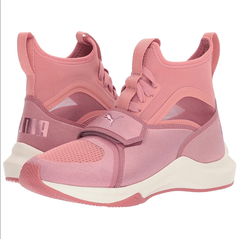 Pink Puma High Top Sneakers